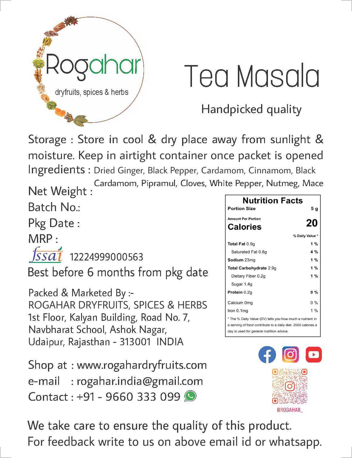 Tea Masala whole